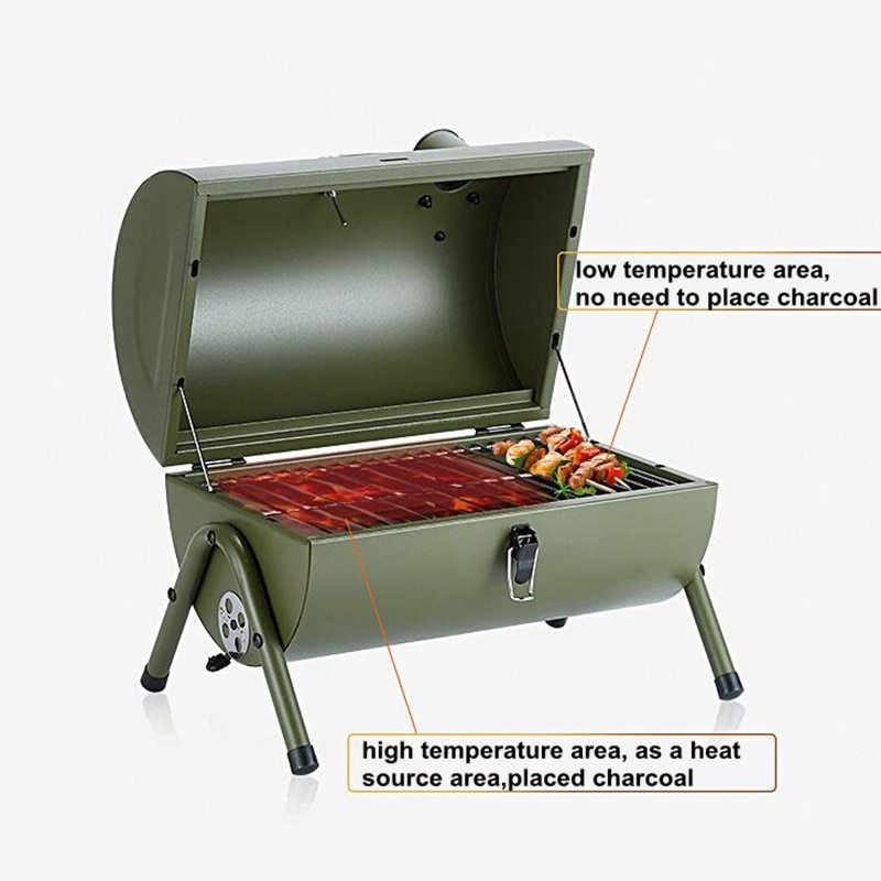 Portable BBQ Grill: Perfect for Patio, Camping, & Picnics (Serves 3-5)