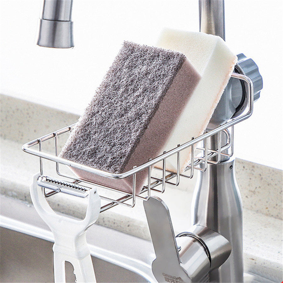 Adjustable Sink Drain Rack and Basket Organizer Kitchen Bathroom Accessories