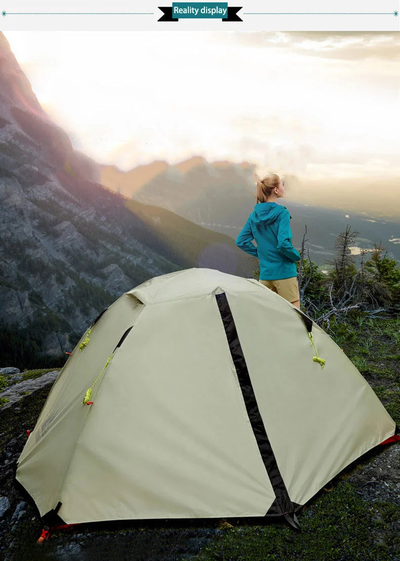 Hewolf 1595: Ultralight Double-Layer Aluminum Camping Tent