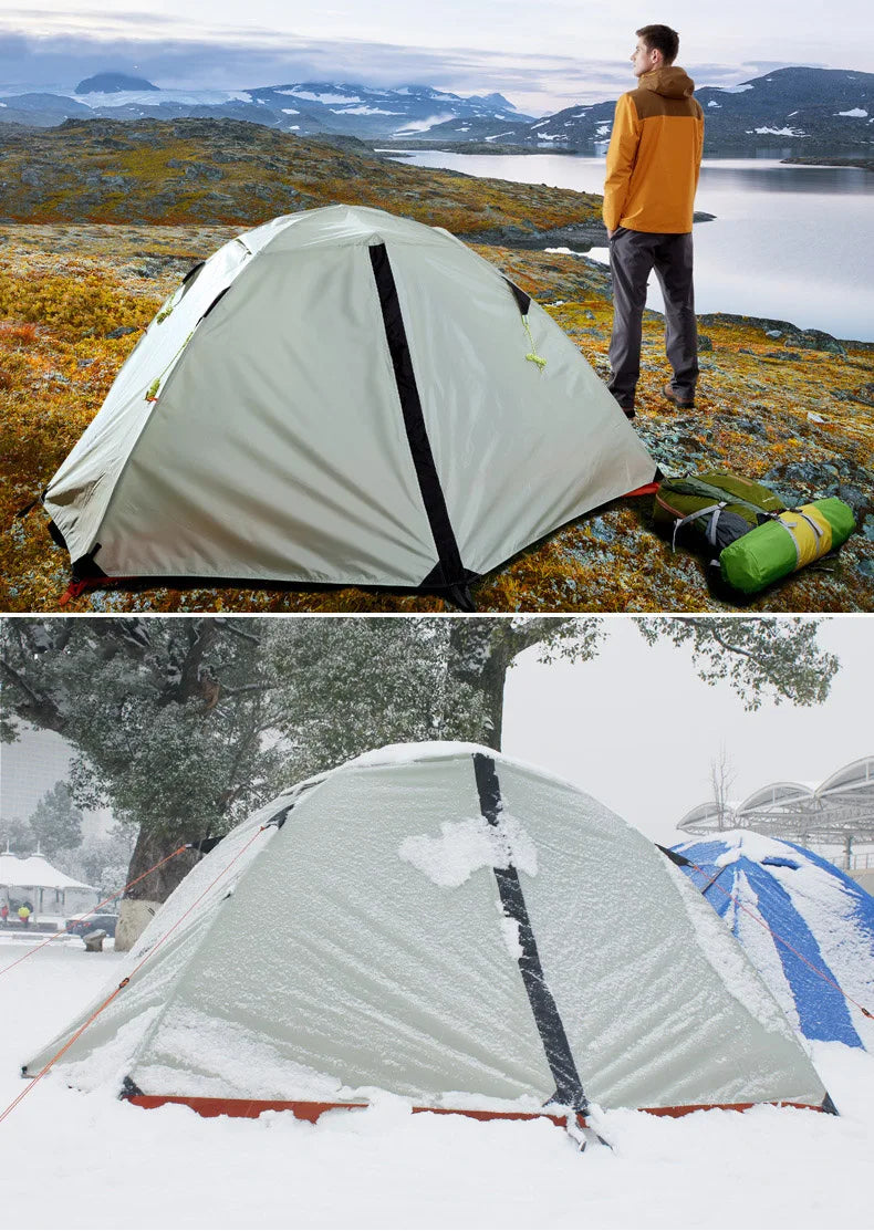 Hewolf 1595: Ultralight Double-Layer Aluminum Camping Tent