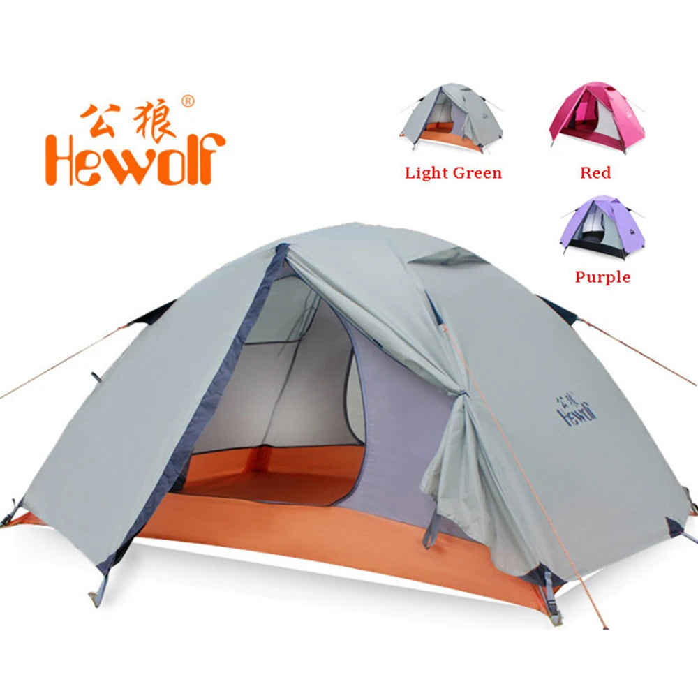 Hewolf 1595: Ultralight Double-Layer Aluminum Camping Tent