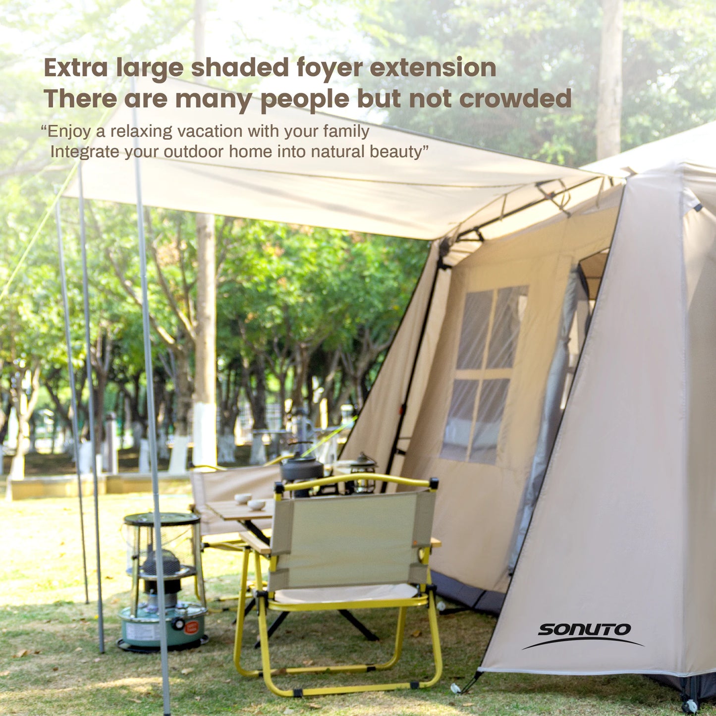 Sonuto 3-6P: Fully Automatic Quick-Open Ridge Tent