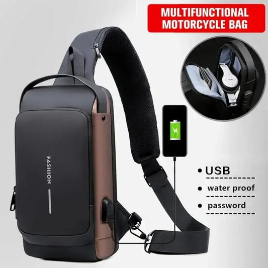 Anti-Theft USB Crossbody Bag