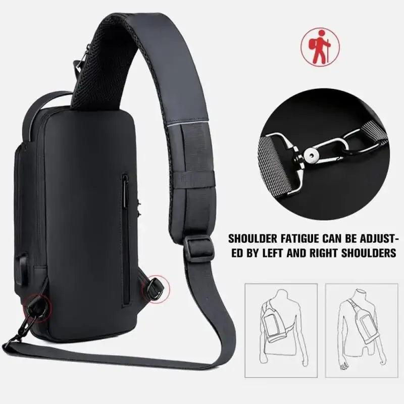 Anti-Theft USB Crossbody Bag