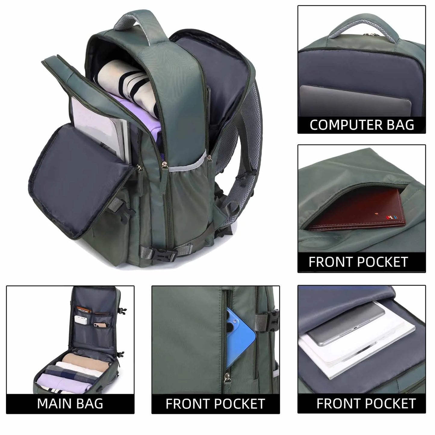 Waterproof Laptop Backpack with Shoe Compartment