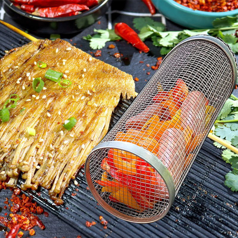 Portable Rolling Grilling Basket